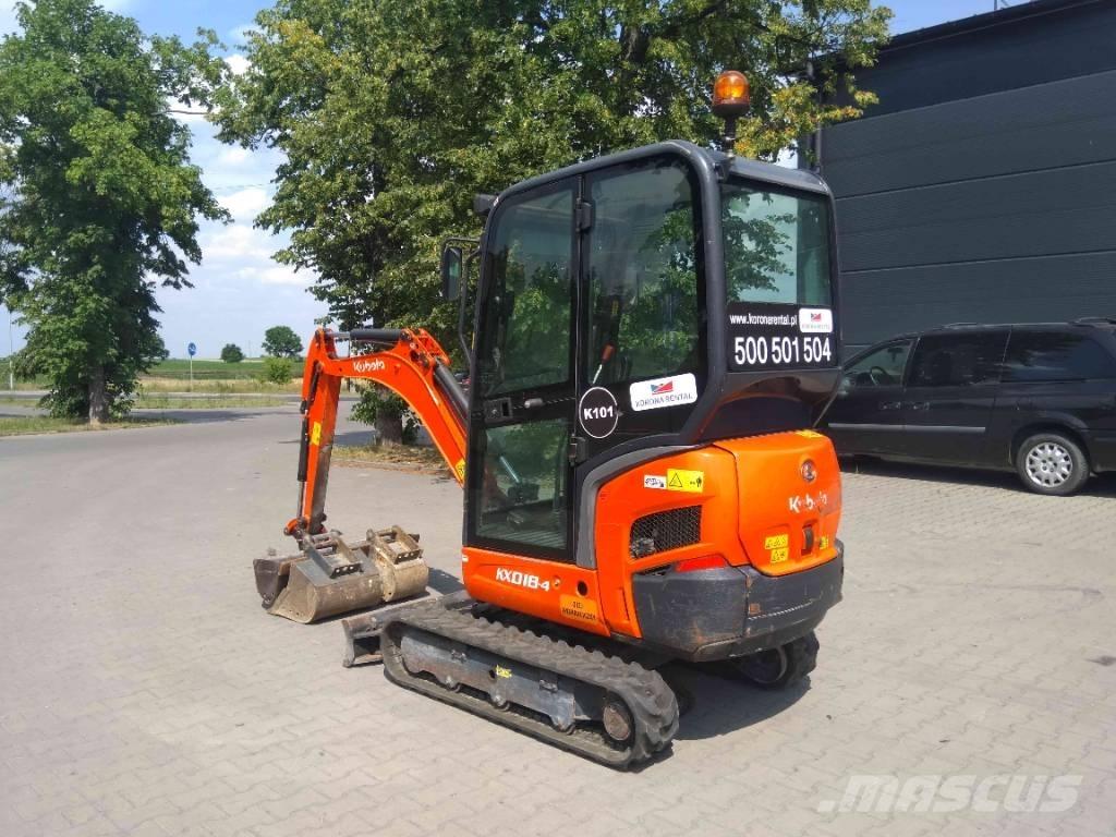 Kubota KX 018-4 حفارات صغيرة أقل من 7 طن (حفارات صغيرة)