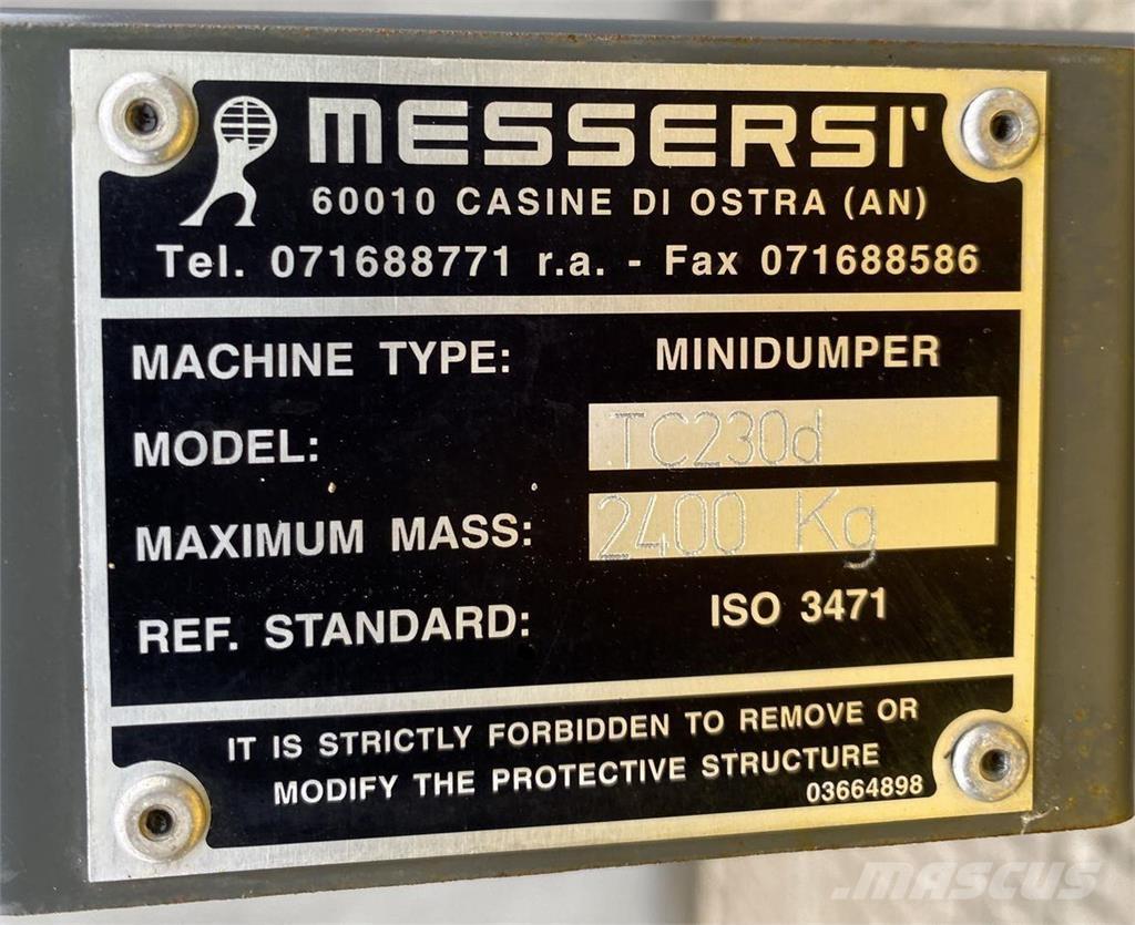 Messersi TC230 عربات نقل قلابة للمواقع