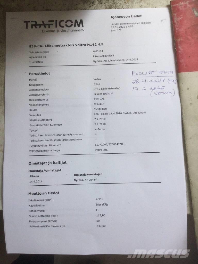 Valtra N 142 Direct الجرارات