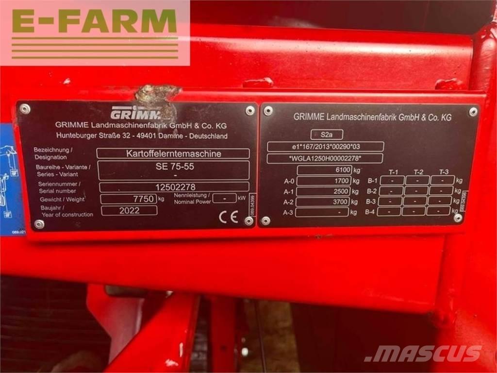 Grimme se 75-55 sb حفارات وحصادات البطاطس