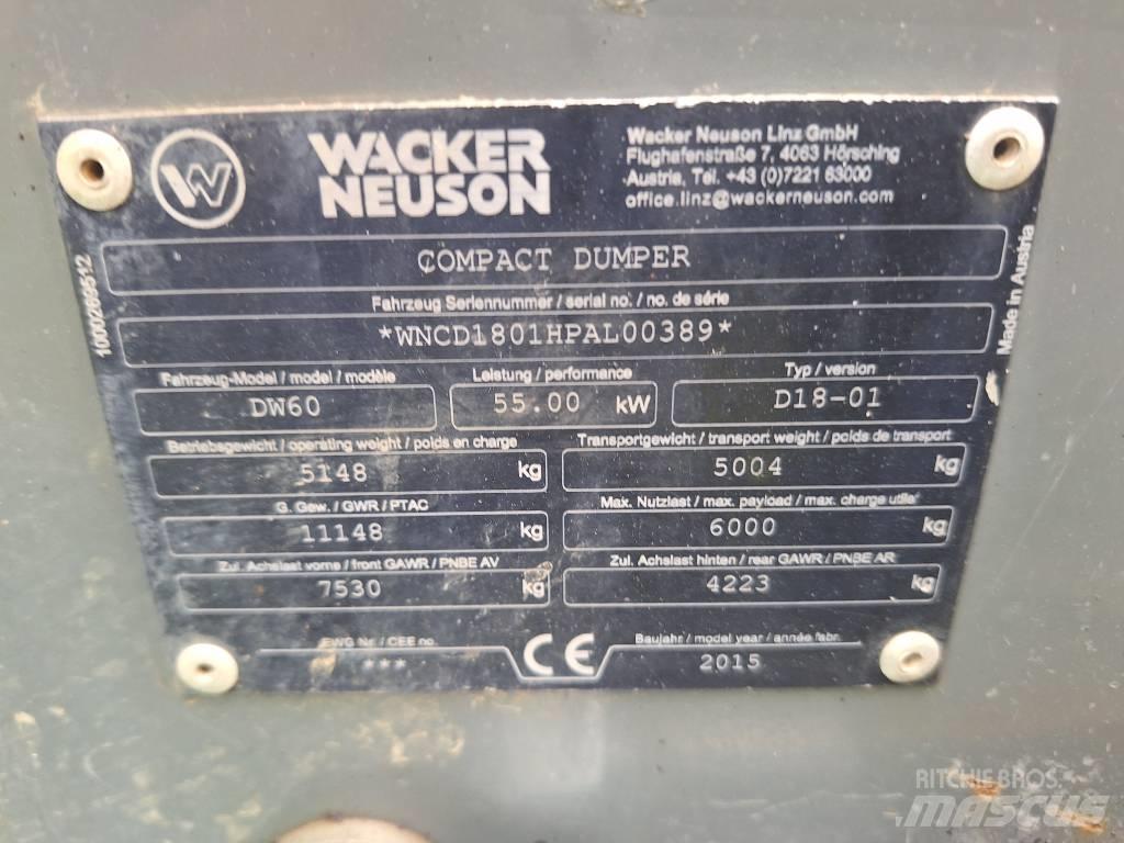 Wacker Neuson DW 60 عربات نقل قلابة للمواقع