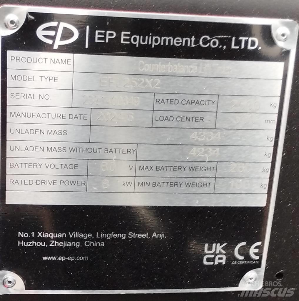 EP EFL 252 X LI-ON شاحنات ذات رافعات شوكية تعمل بالكهرباء