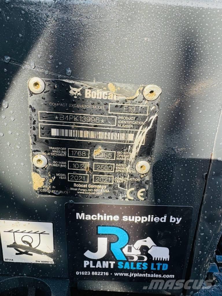 Bobcat E 19 حفارات صغيرة أقل من 7 طن (حفارات صغيرة)