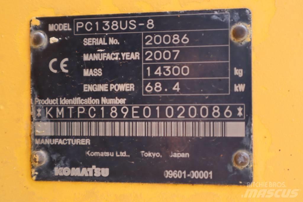 Komatsu PC138US-8 حفارات زحافة
