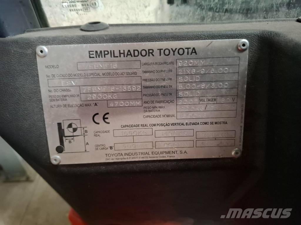 Toyota 75BMF18 شاحنات ذات رافعات شوكية تعمل بالكهرباء