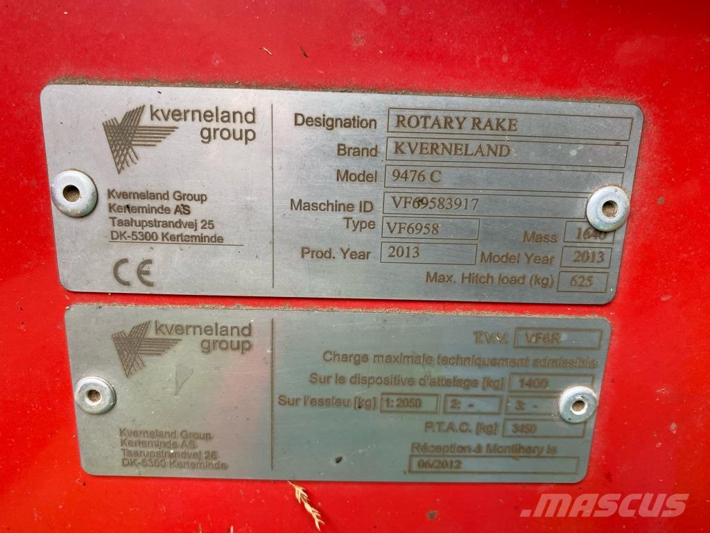 Kverneland 9476 c محشات