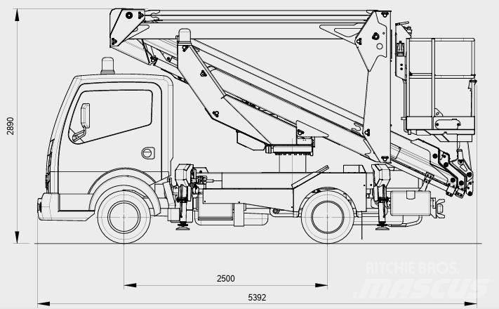 Palfinger P 240 AXE المنصات الهوائية المثبتة على شاحنة