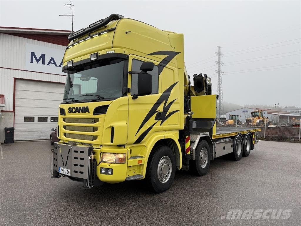 Scania R164G 8*4 شاحنات الرافعات