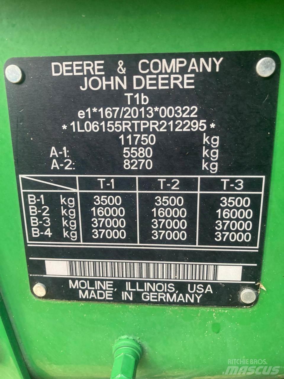 John Deere 6R 155 الجرارات