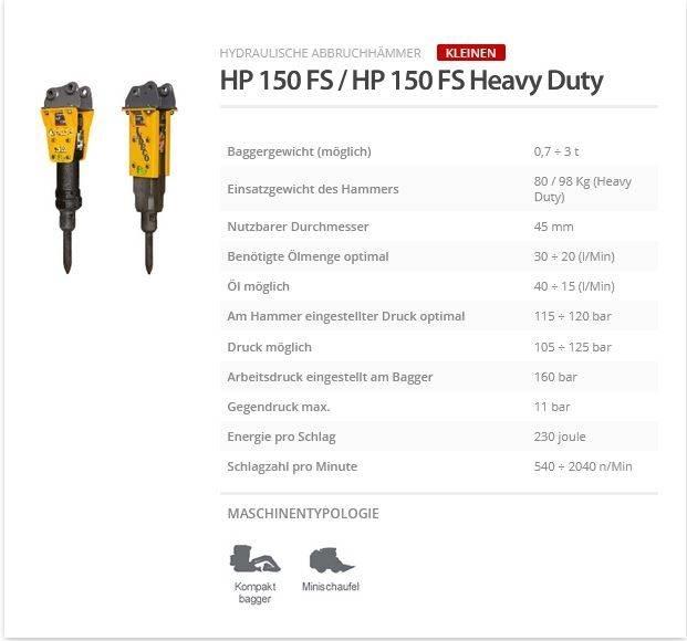 Indeco HP 150 FS مطارق / كسارات