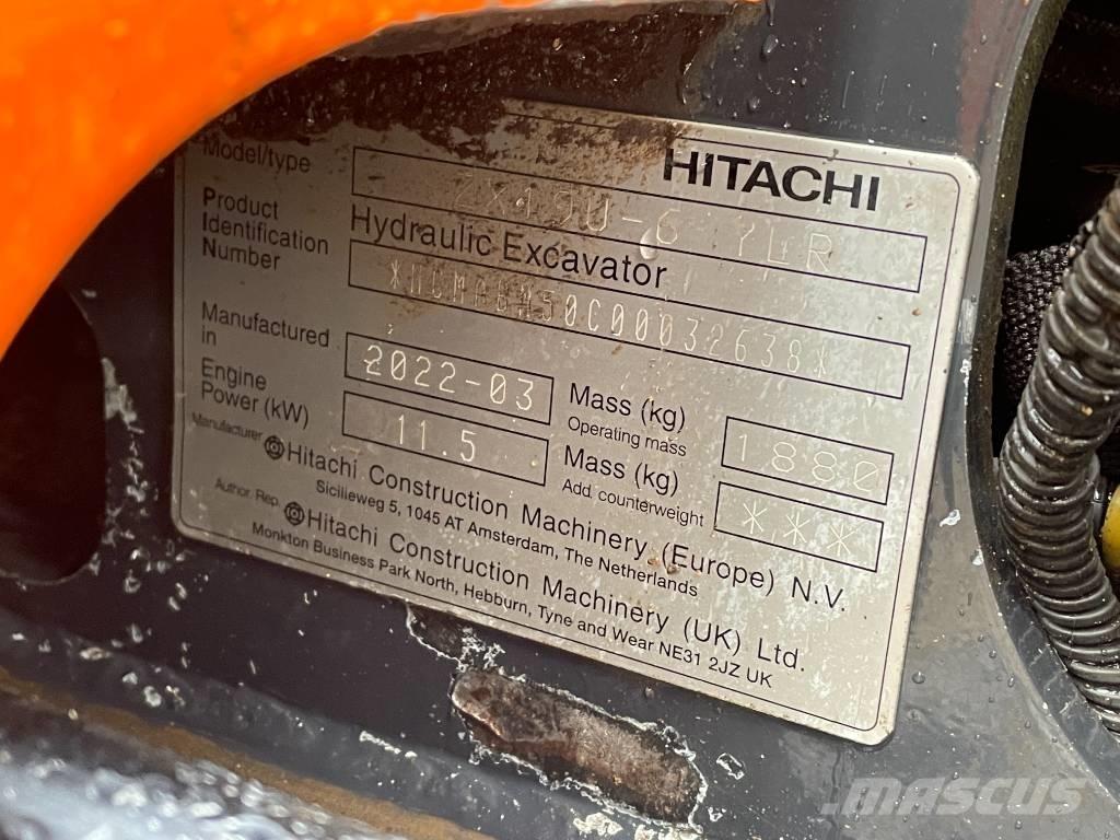 Hitachi ZX 19 U-6 حفارات صغيرة أقل من 7 طن (حفارات صغيرة)