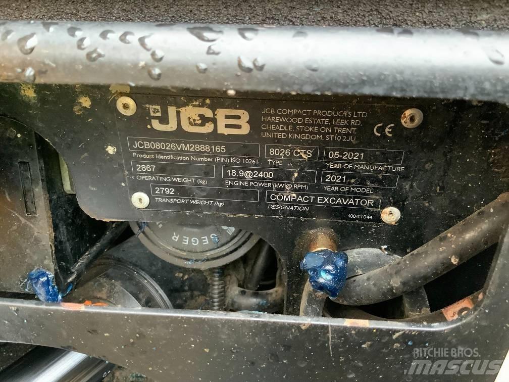 JCB 8026 CTS حفارات صغيرة أقل من 7 طن (حفارات صغيرة)