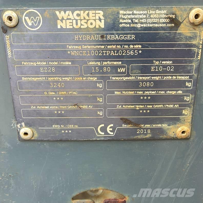 Wacker Neuson EZ 28 حفارات صغيرة أقل من 7 طن (حفارات صغيرة)