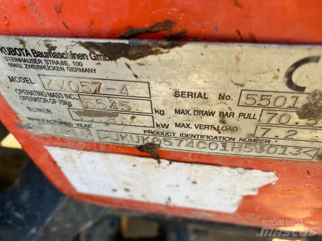 Kubota KX 057-4 حفارات صغيرة أقل من 7 طن (حفارات صغيرة)