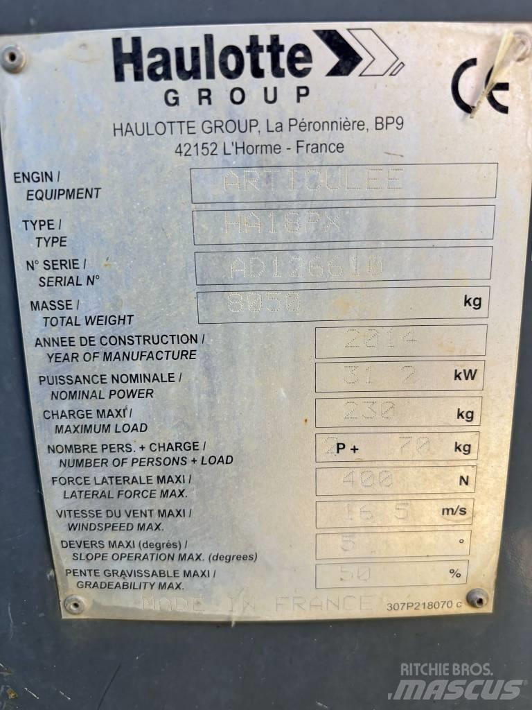 Haulotte HA 18 PX رافعات سلة مفصلية