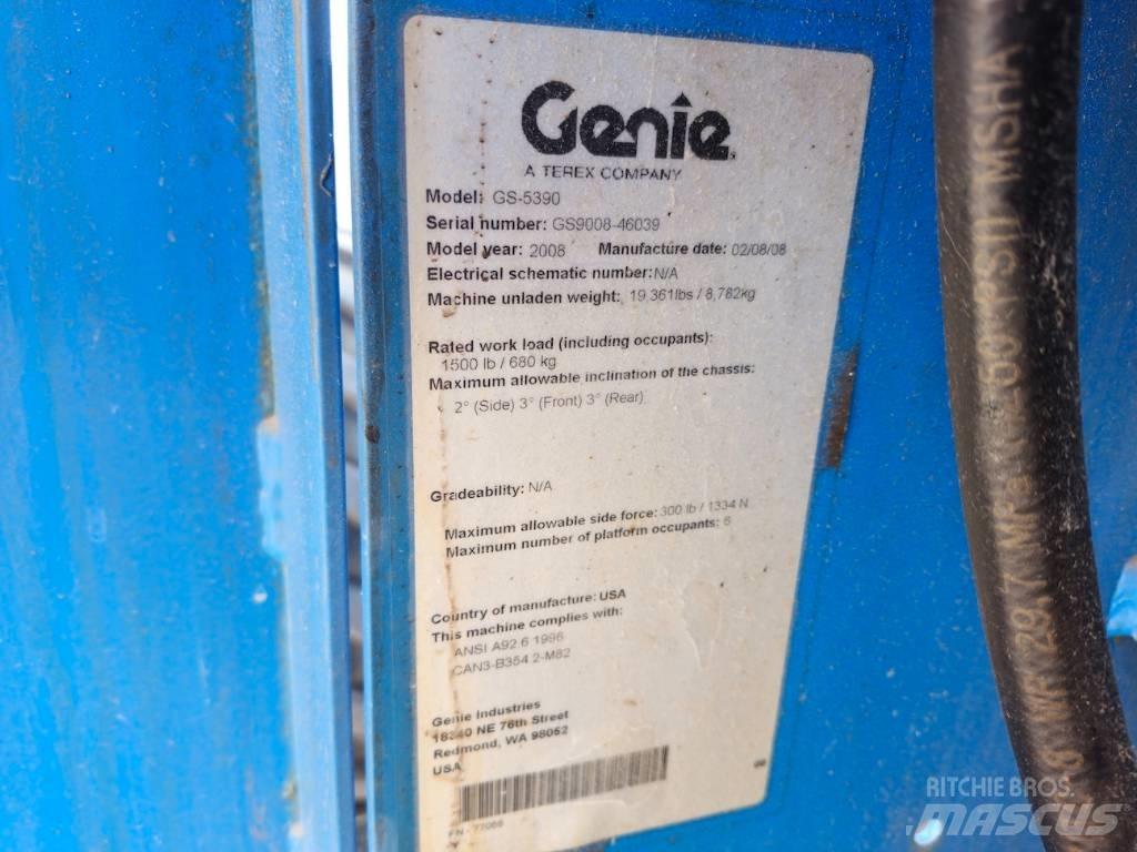 Genie GS-5390 رافعات مقصية الشكل