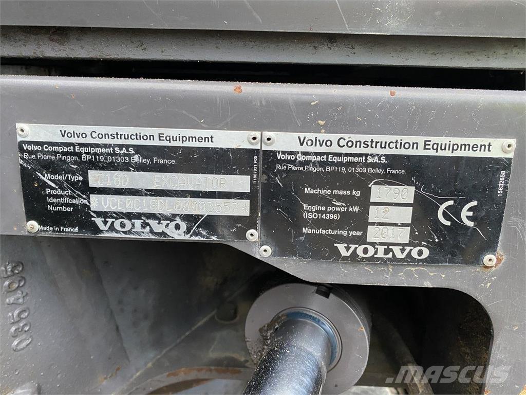 Volvo EC18D حفارات بعجل
