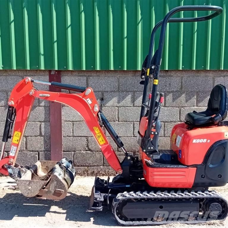 Kubota K 008-3 حفارات صغيرة أقل من 7 طن (حفارات صغيرة)