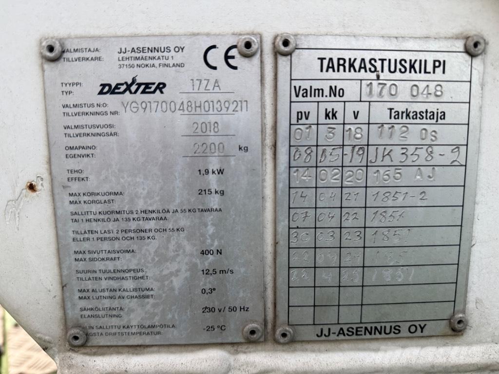 Dexter 17ZA المنصات الهوائية المثبتة على مقطورة