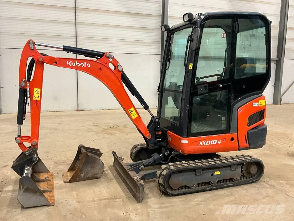 Kubota KX 018-4 حفارات صغيرة أقل من 7 طن (حفارات صغيرة)