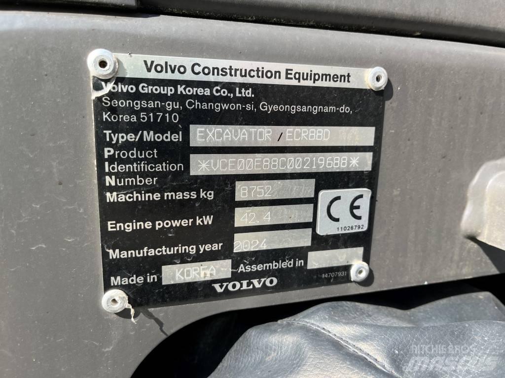 Volvo ECR88D حفارات وسط 7 طن - 12 طن