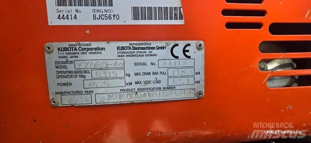 Kubota KX 080-4 CX حفارات وسط 7 طن - 12 طن