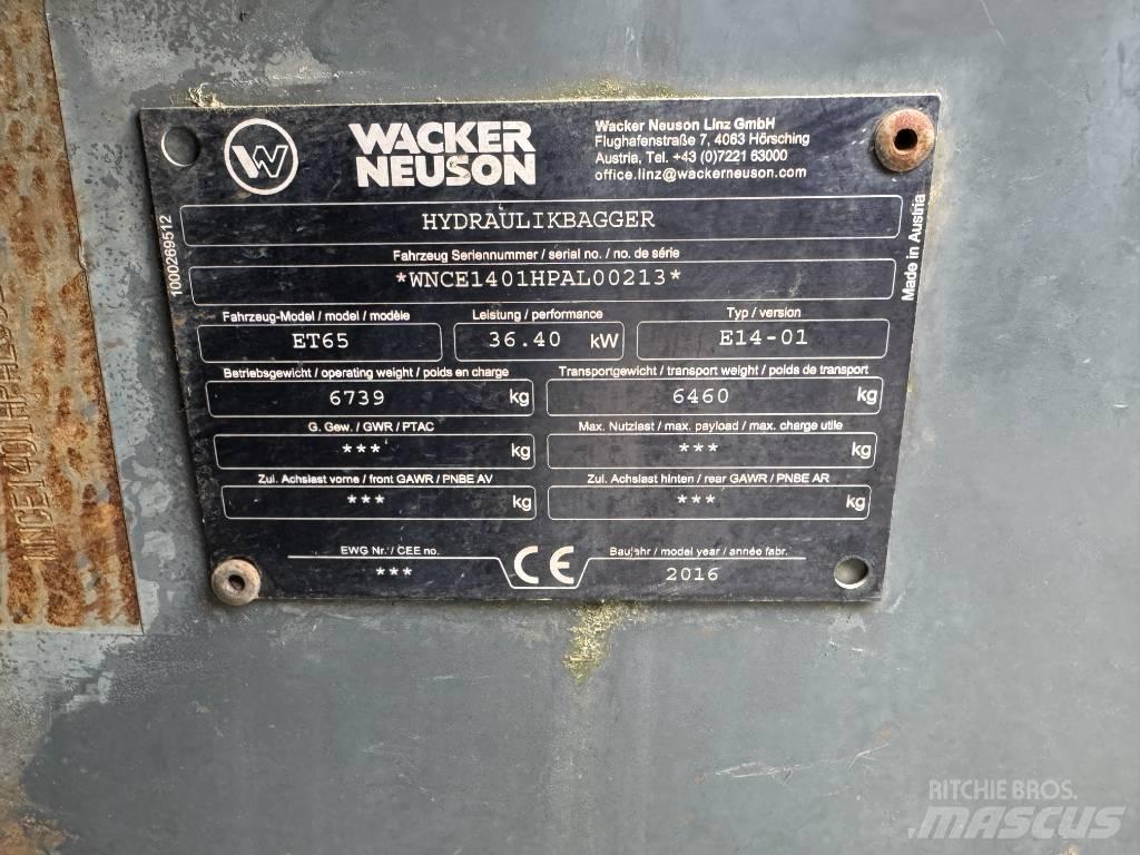 Wacker Neuson ET65 حفارات زحافة