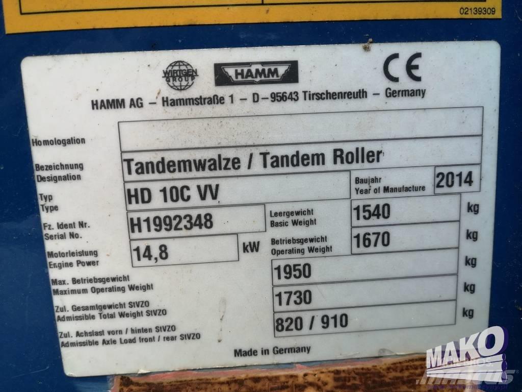 Hamm HD 10 C VV مداحل ثنائية الاسطوانة