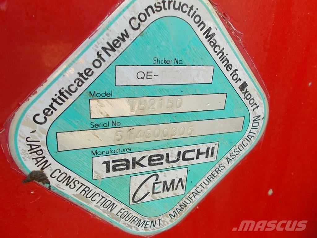 Takeuchi TB 2150 حفارات زحافة