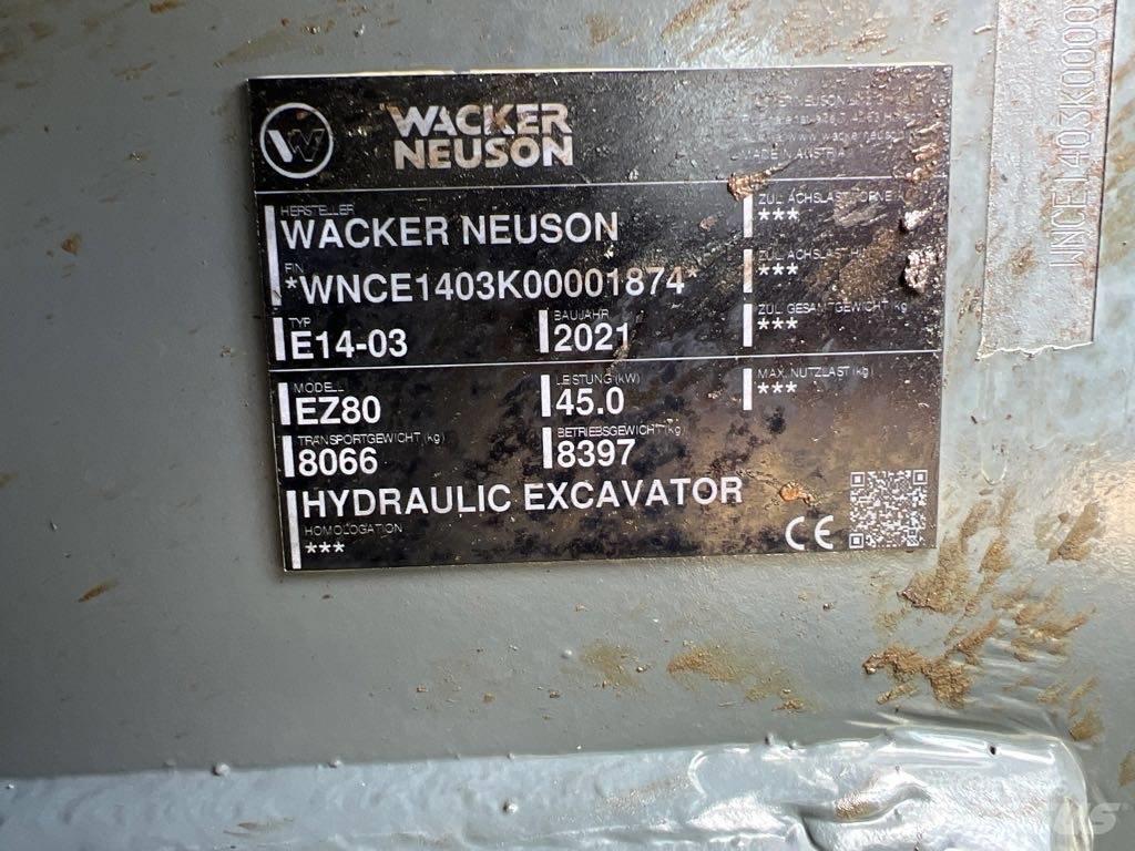 Wacker Neuson EZ80 حفارات زحافة