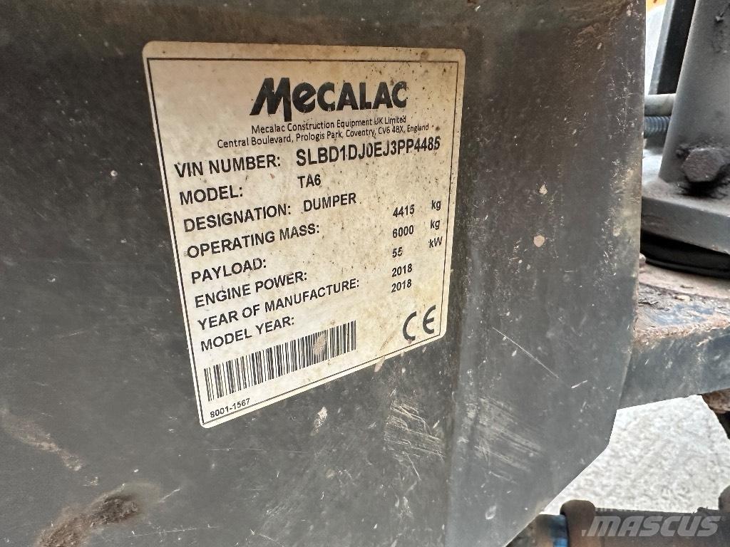 Mecalac TA 6 عربات نقل قلابة للمواقع