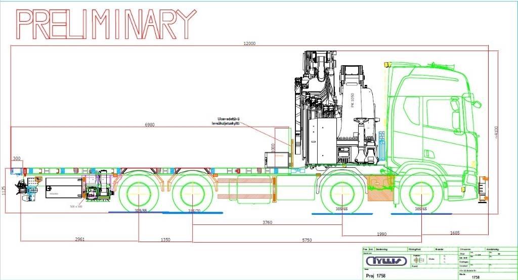 Scania R 590 شاحنات الرافعات