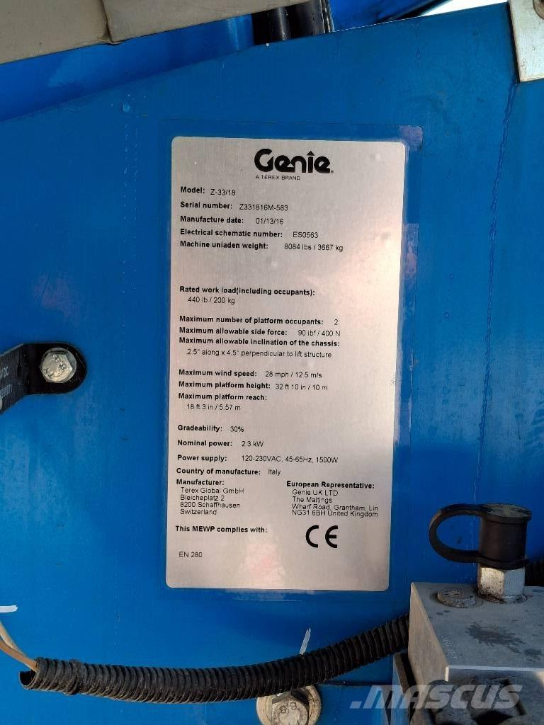 Genie Z33/18 رافعات سلة مفصلية
