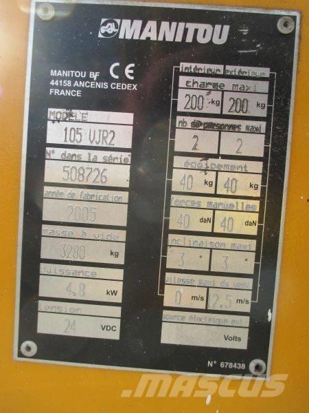 Manitou 105 VJR 2 رافعات السارية الرأسية