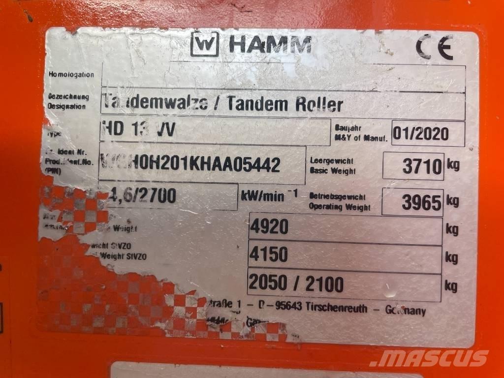 Hamm HD 13 VV مداحل ثنائية الاسطوانة