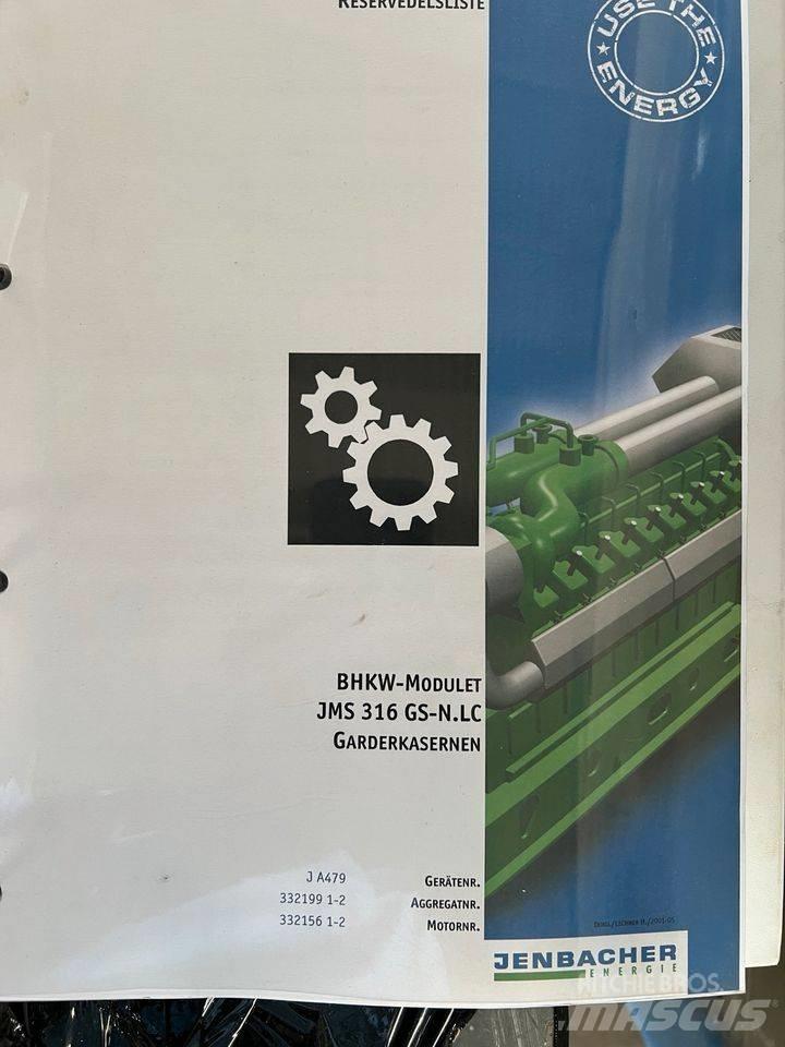  2x Jenbacher 750 KVA مولدات غاز