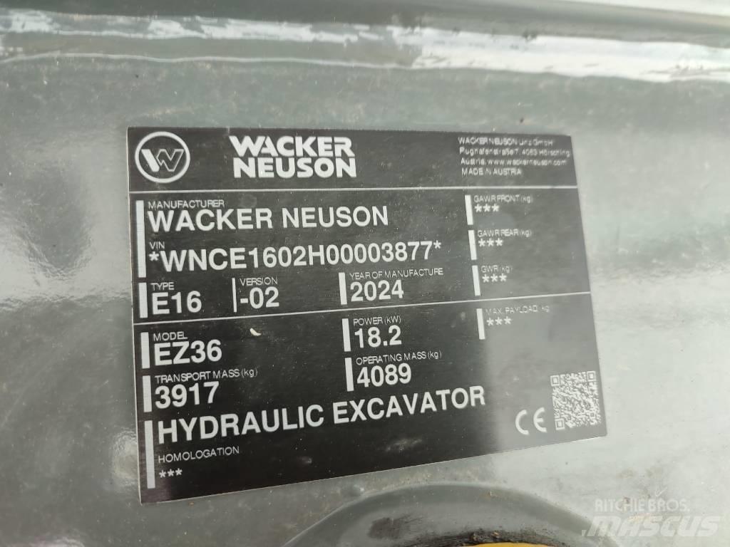 Wacker Neuson EZ 36 حفارات صغيرة أقل من 7 طن (حفارات صغيرة)