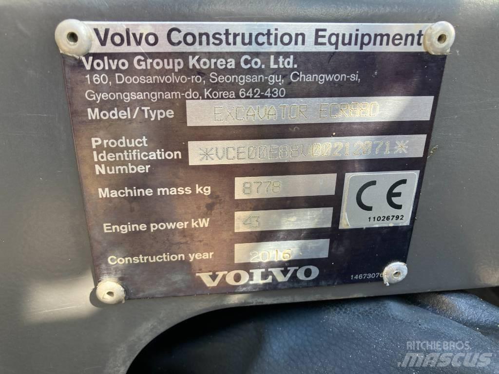 Volvo ECR 88 D حفارات وسط 7 طن - 12 طن