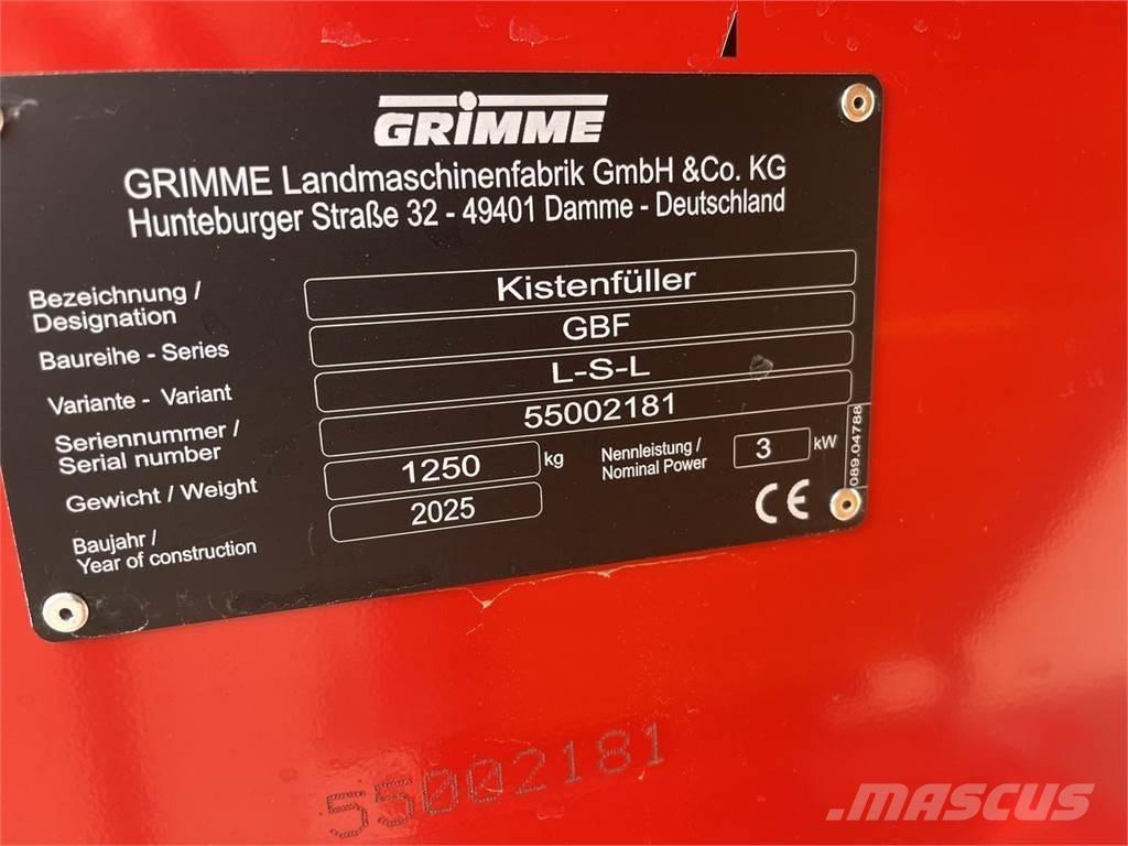 Grimme GBF LSL ماكينات تعبئة المحصول في صناديق التخزين