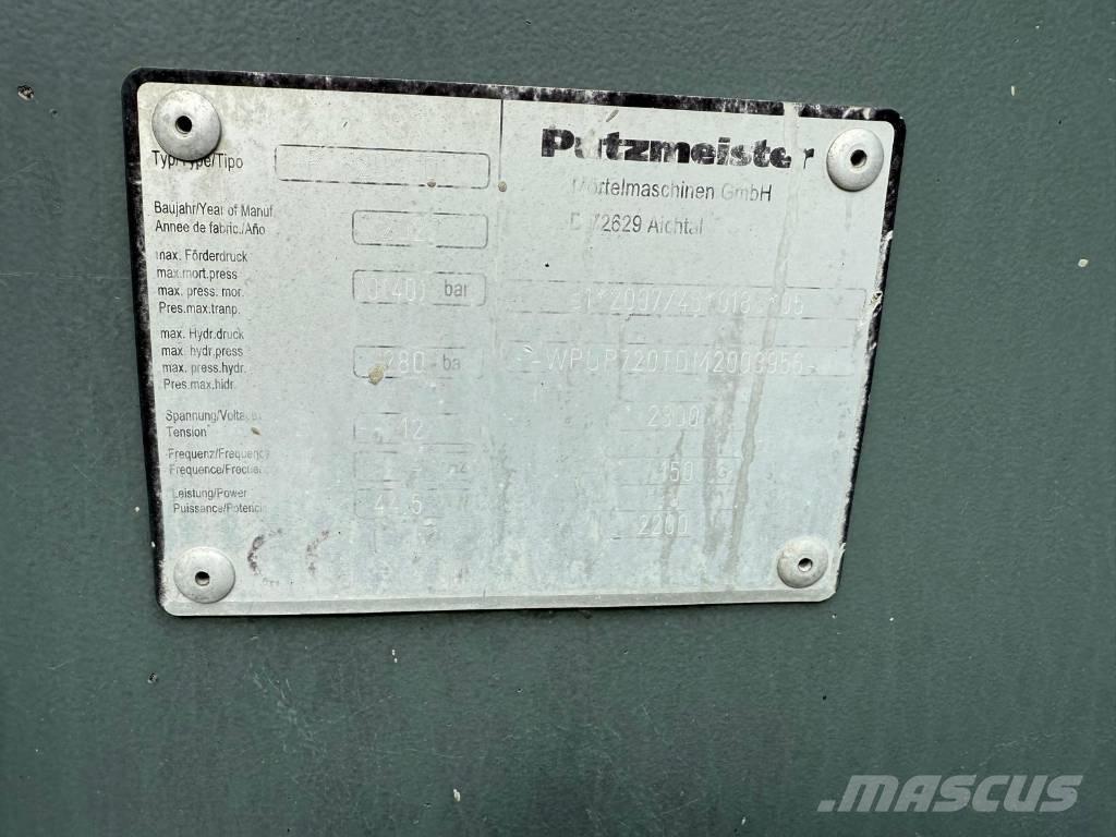 Putzmeister P 720 TD مضخات خرسانة