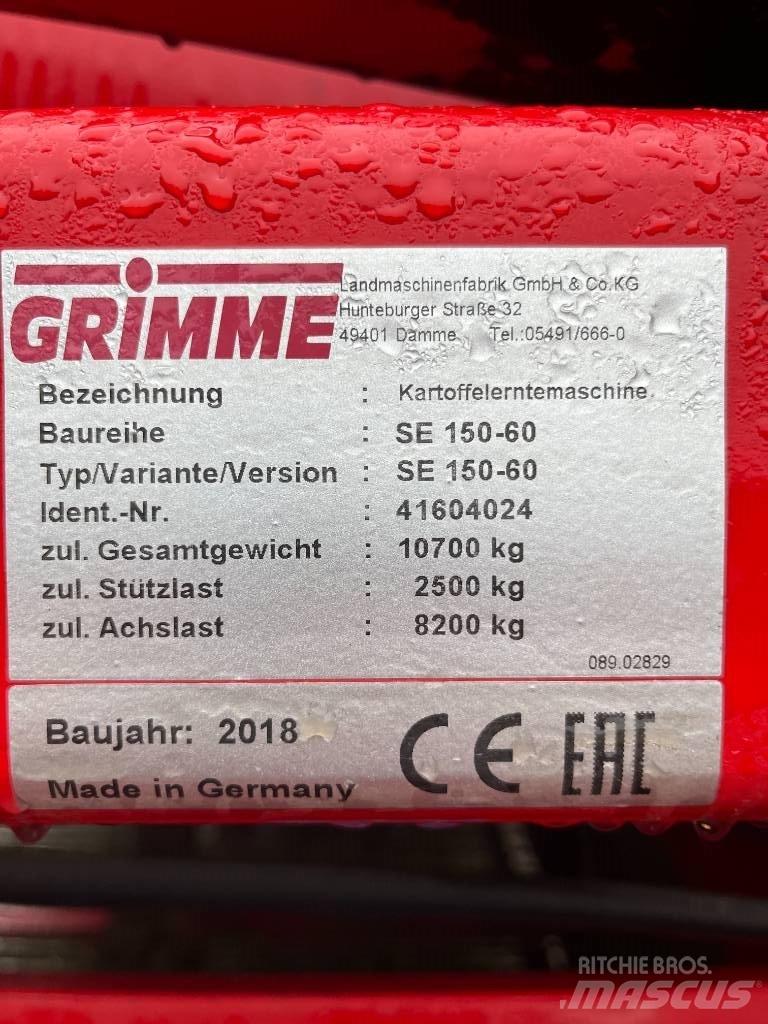 Grimme SE 150-60 NB حفارات وحصادات البطاطس