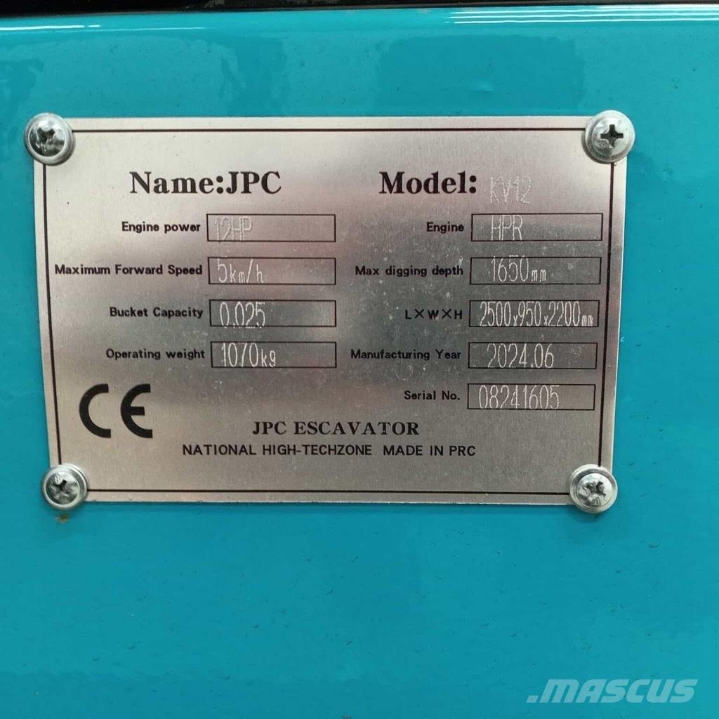 JPC KV 12 حفارات صغيرة أقل من 7 طن (حفارات صغيرة)