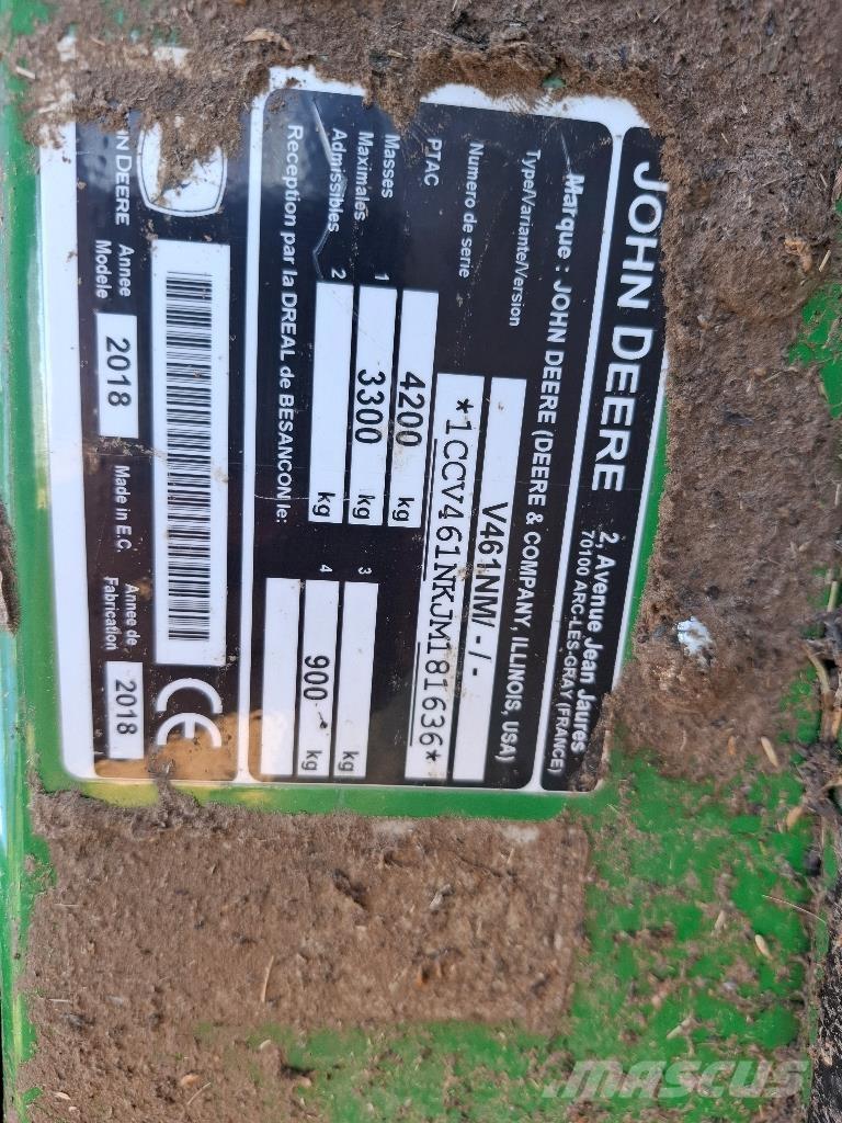 John Deere V461M محزمات مستديرة