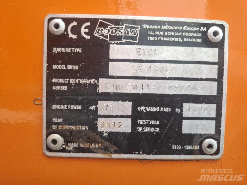 Doosan DX 140 LC حفارات زحافة