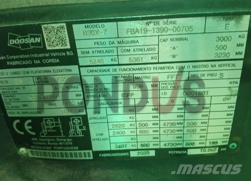 Doosan B22 شاحنات ذات رافعات شوكية تعمل بالكهرباء