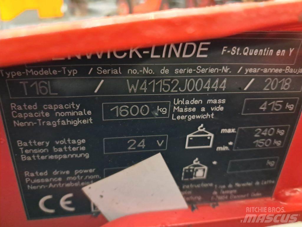 Linde T16L معدات الرفع منخفض المستوى