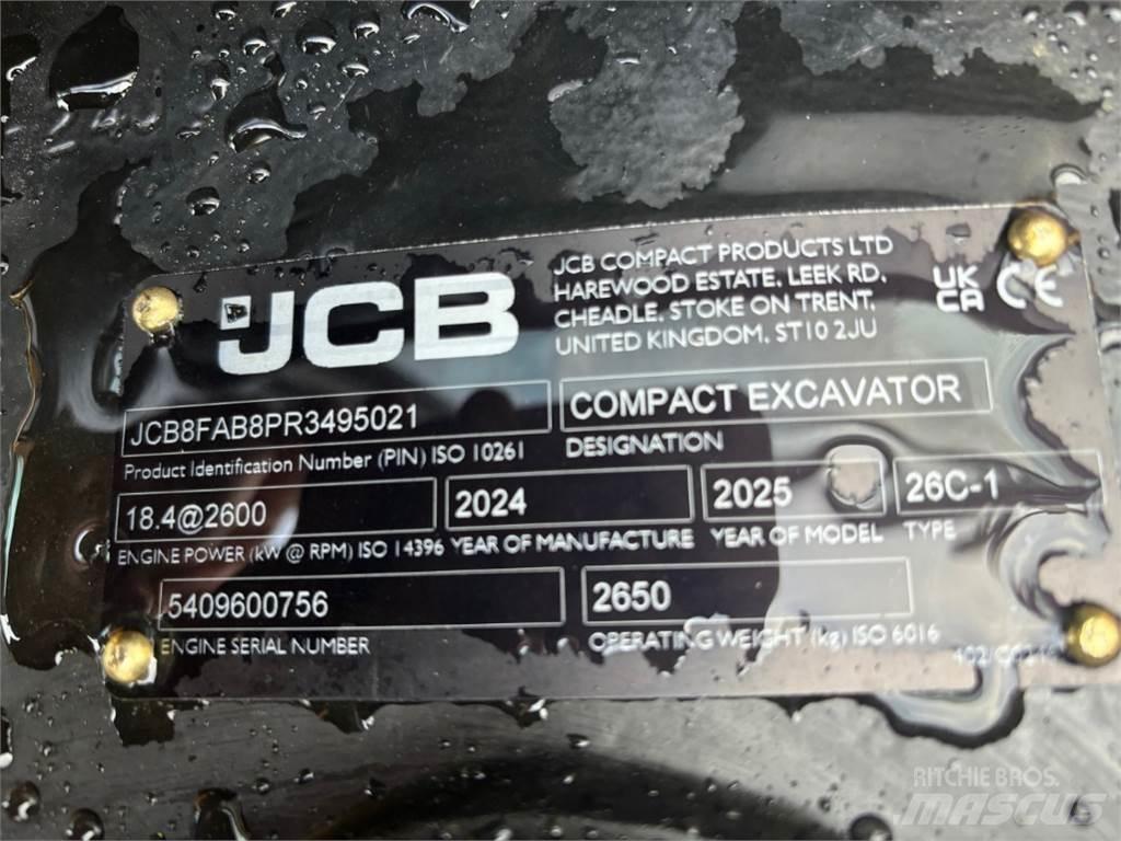 JCB 26C-1 حفارات صغيرة أقل من 7 طن (حفارات صغيرة)