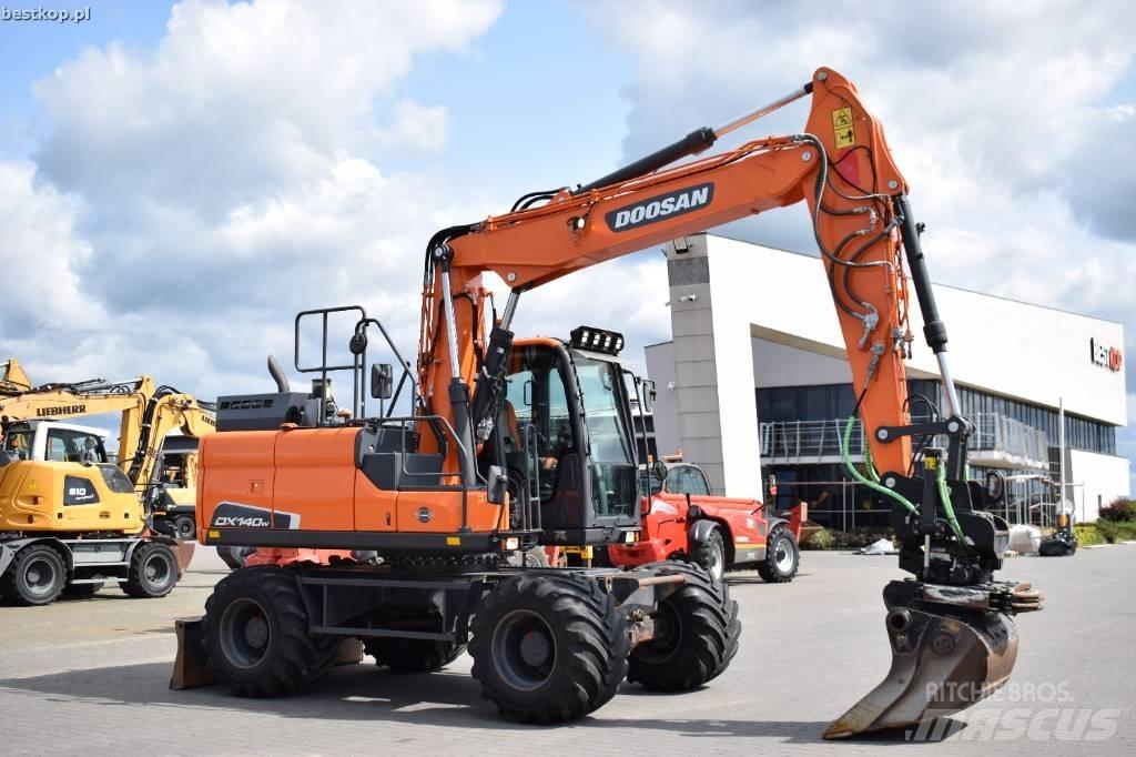 Doosan DX 140 W-5 حفارات بعجل