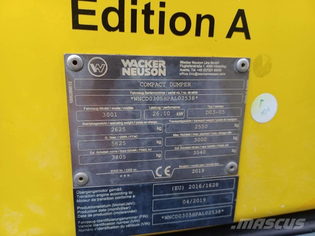 Wacker Neuson 3001 عربات نقل قلابة للمواقع