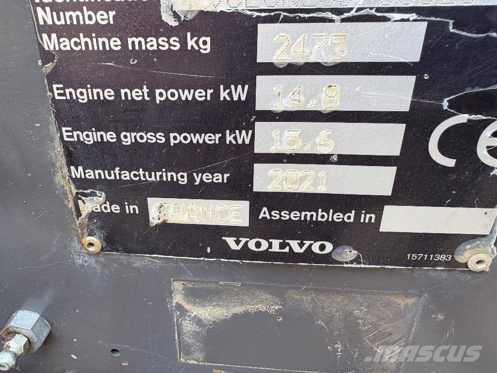 Volvo ECR 25 D حفارات صغيرة أقل من 7 طن (حفارات صغيرة)